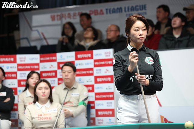 6세트에서 김가영(하나카드)은 SK렌터카 강지은에게 패했다.