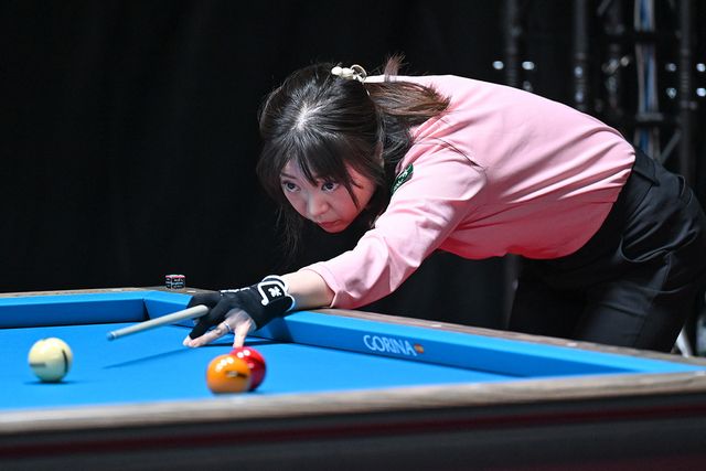 사카이 아야코(하나카드)가 2승을 거둬 조 1위에 올랐다. 사진=PBA 제공