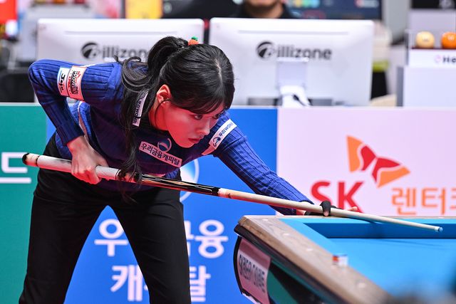 조별리그 마지막 경기에서 히다에게 패해 아쉽게 16강 진출에 실패한 서한솔(우리금융캐피탈).