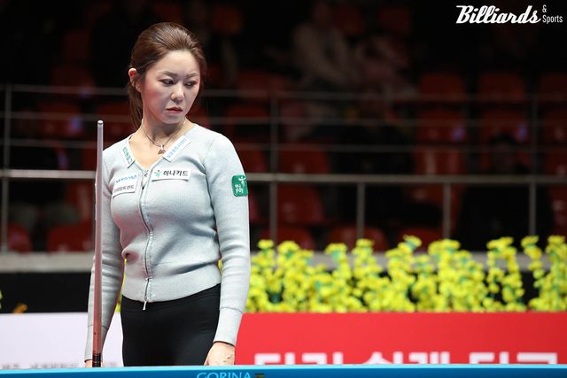 김가영(하나카드)이 김민아(NH농협카드)와 '우승상금 1억원'을 걸고 월드챔피언십 결승에서 7전 4선승제의 승부를 벌인다.&nbsp; &nbsp;사진=제주/이용휘 기자