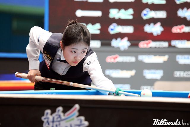 허채원은 이날 8강전부터 애버리지 1점대에 육박하는 실력을 보여주며 결승까지 승리를 이어갔다.