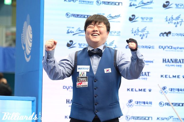 결승전 경기 후 기뻐하는 조명우. 사진=양구/이용휘 기자