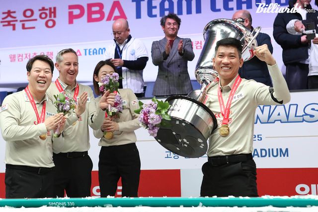 프로당구(PBA) 투어 월드챔피언십 역대 우승자들이 8일 열리는 32강 조별리그 첫 경기에서 베트남 선수들과 격돌한다. 지난해 우승자 조재호(NH농협카드)는 응오딘나이와 대결하고, 초대 챔피언 다비드 사파타(우리금융캐피탈)는 응우옌꾸옥응우옌(하나카드)과 첫 경기를 치른다. 사진은 앞서 팀리그 포스트시즌을 우승한 SK렌터카의 응오딘나이.&nbsp; 사진=이용휘 기자