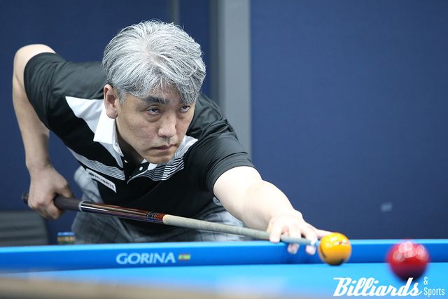 PBA 큐스쿨 1라운드 2일차 대결 중인 이영주.