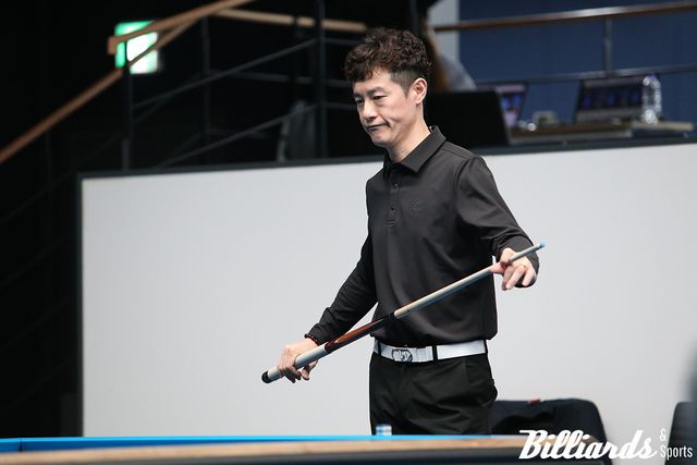 PBA 큐스쿨 2라운드 첫날 2승을 올린 김임권은 3경기에서 1부 잔류를 노렸으나 권혁민에게 21:40으로 패하고 말았다.