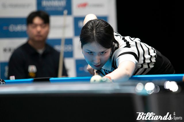 진지하게 경기 중인 진혜주