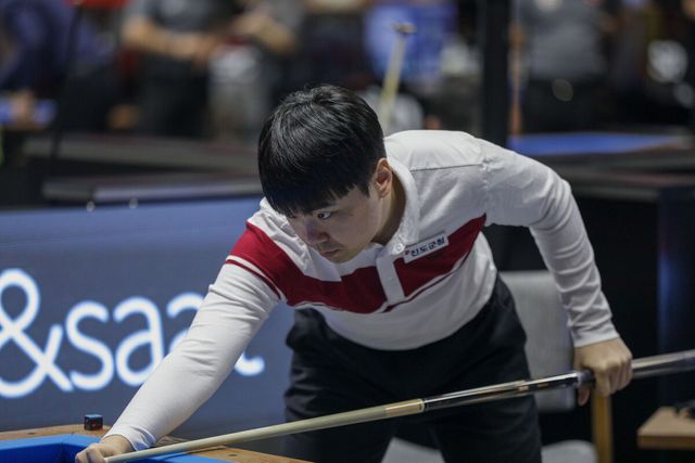 12일 튀르키예에서 열린 앙카라 3쿠션 당구월드컵에서 김행직(전남-진도군청)이 최종예선을 통과하고 본선에 진출했다.&nbsp; 사진=SOOP 제공