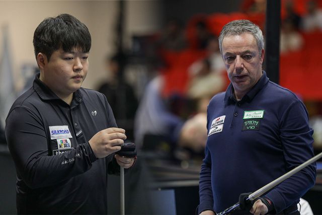 32강 종합 순위 1위로 16강에 오른 조명우와 16위로 진출한 딕 야스퍼스가 16강에서 맞붙는다. 사진=SOOP 제공