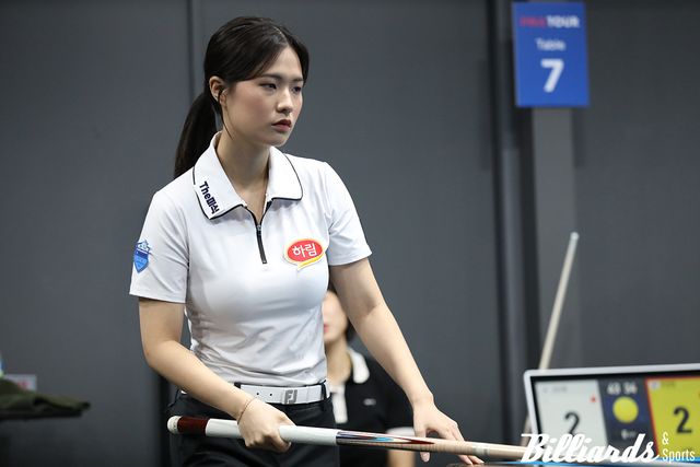 이번 개막전에서 프로당구 데뷔전을 치른 박정현. 사진=고양/이용휘 기자