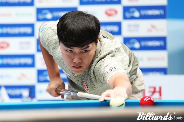 이번 시즌 개막전 '우리금융캐피탈 PBA 챔피언십'에서 프로당구 데뷔전을 치른 김준태. 사진=고양/이용휘 기자