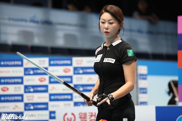 김가영은 이날 준결승에서 역대 5전 3선승제 최고 애버리지인 2.750을 기록하며 승리했다.