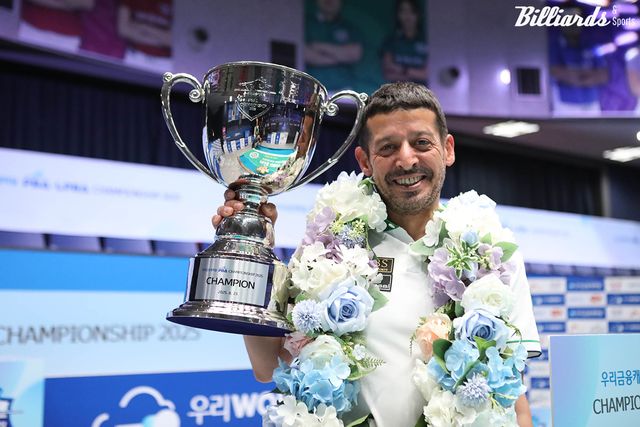 무라트 나지 초클루(하나카드)가 23일 열린 개막전 우리금융캐피탈 PBA 챔피언십에서 우승을 차지했다.&nbsp; 사진=고양/이용휘 기자