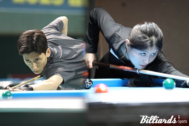 '2025 남원전국당구선수권대회' 포켓10볼 개인전에서 우승을 차지한 권호준(남자부)과 임윤미(여자부). 사진=빌리어즈앤스포츠 DB