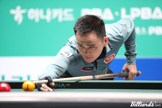 PBA 복귀생 쩐득민(하림)은 128강전에서 신정주(하나카드)를 세트스코어 3-1로 꺾고 64강에 진출했다.