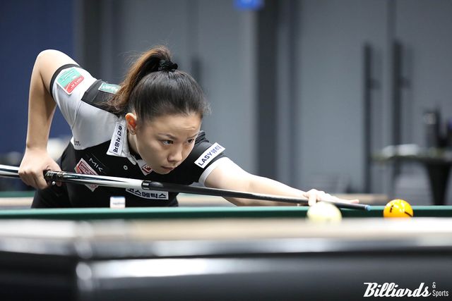 베트남의 남녀 신예 선수들이 프로당구 투어에서 매서운 돌풍을 예고하고 있다. 사진은 여자부 32강에 진출한 응우옌호앙옌니(에스와이).&nbsp; 사진=고양/이용휘 기자