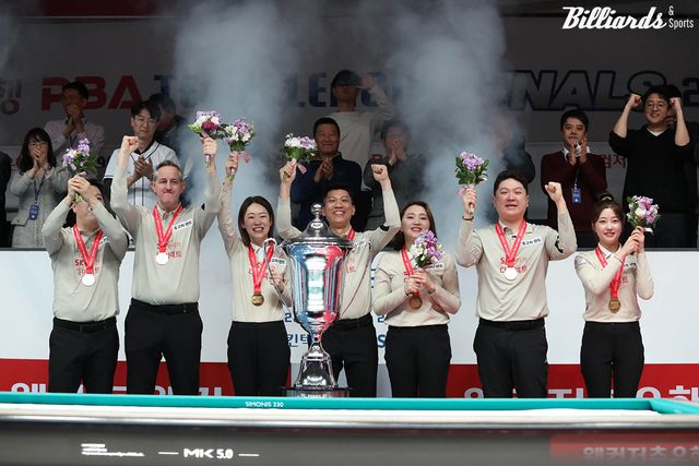 지난 시즌 정규리그 우승 후 파이널로 직행해 포스트시즌 챔피언에 오른 SK렌터카.&nbsp; 빌리어즈앤스포츠 DB