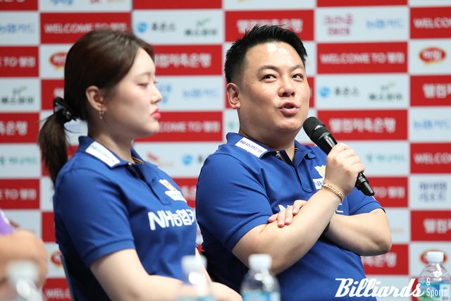 PBA 팀리그 미디어데이에 참석해 각오를 전하고 있는 조재호(NH농협카드). 사진=고양/이용휘 기자