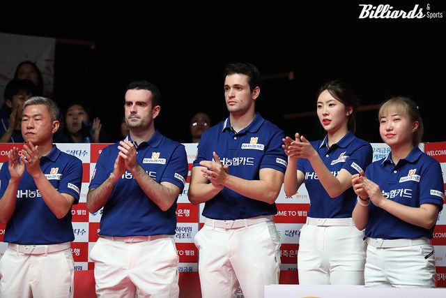 NH농협카드 선수들. 왼쪽부터 마민껌(베트남), 몬테스, 마요르, 정수빈, 황민지.