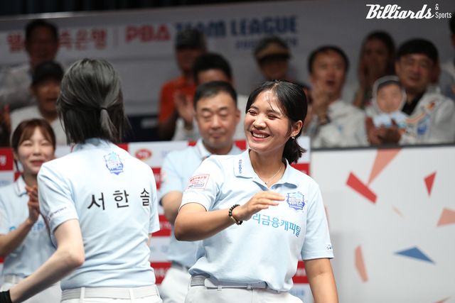 스롱은 한지은을 상대로 2세트와 6세트에 두 차례 승부를 벌일 예정이다.