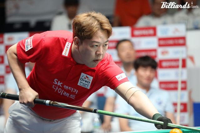 SK렌터카가 25일 열린 프로당구 PBA 팀리그 1라운드 4일 차 경기에서 에스와이를 4-1로 꺾고 시즌 첫 승점3을 획득하며 선두로 올라섰다.&nbsp; 사진=고양/이용휘 기자