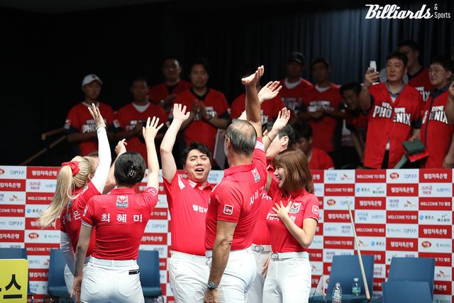 웰컴저축은행이 프로당구 PBA 팀리그 1라운드 4일 차 경기까지 7세트에서 승리를 거두며 3승 1패를 기록했다.&nbsp; 사진=고양/이용휘 기자