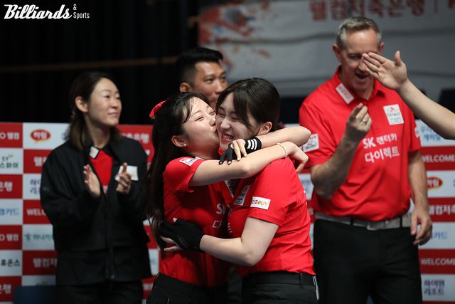 SK렌터카가 26일 열린 프로당구 PBA 팀리그 1라운드 5일 차 경기에서 승점3을 획득하며 1위 자리를 지켰다.&nbsp; 사진=고양/이용휘 기자