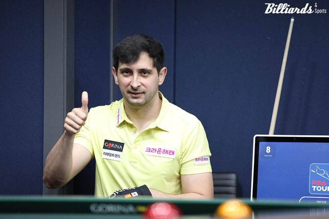 64강에서 애버리지 2.813으로 승리를 거둔 다비드 마르티네스(크라운해태).&nbsp;