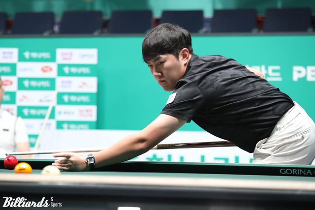 프로당구 투어에 데뷔한 김준태(하림)가 두 번째 출전한 대회에서 64강까지 승리를 거두며 32강에 진출했다.&nbsp; 사진=고양/이용휘 기자