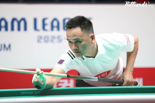 '베트남 복병' 쩐득민(하림)은 3세트에서 14:15로 다비드 사파타(우리금융캐피탈)에게 아깝게 패했다.