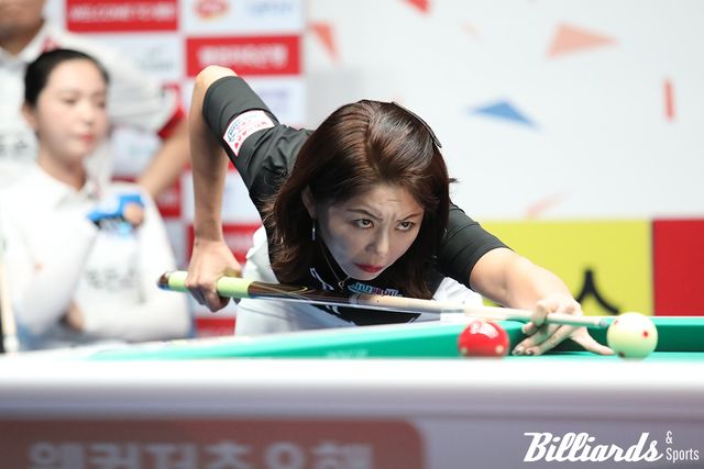 2세트 여자복식과 6세트 여자단식 세트에서 2승을 거둔 김가영.