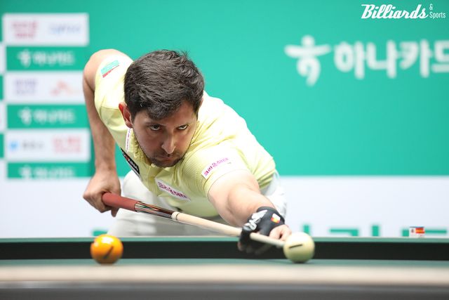 디펜딩 챔피언 다비드 마르티네스(크라운해태)가 스페인 무적함대 선수 중 유일하게 8강에 살아남아 2년 연속 준결승 진출에 도전한다.&nbsp; 사진=고양/이용휘 기자