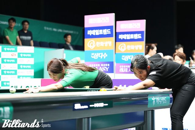 김가영과 스롱 피아비의 준결승전 뱅킹