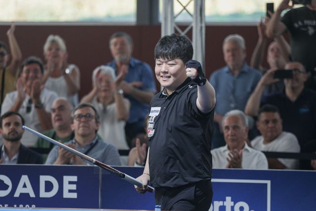 3쿠션 세계챔피언 조명우(실크로드시앤티-서울시청)가 포르투 3쿠션 당구월드컵을 우승하며 통산 2승을 달성했다.&nbsp; 사진=SOOP 제공