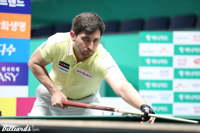 다비드 마르티네스(크라운해태)가 프로당구 2차 투어 하나카드 챔피언십 준결승에 진출해 대회 2연패의 본격적인 궤도에 들어섰다.&nbsp; 사진=고양/이용휘 기자