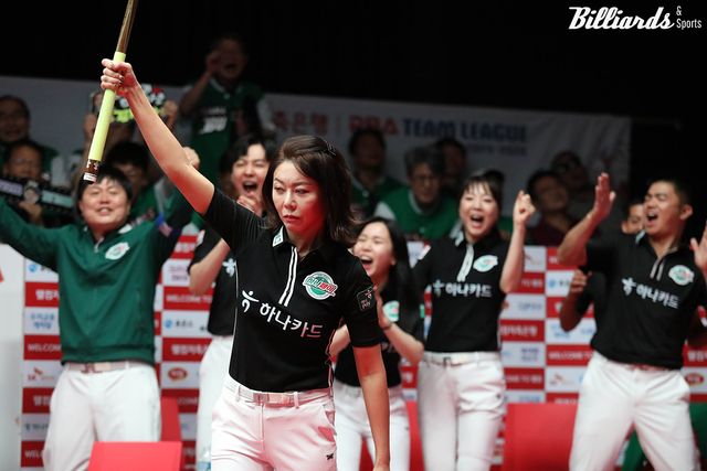하나카드는 프로당구 PBA 팀리그 이번 1라운드에서 김가영과 여자 세트, 후반부 단식전에서 우세 등 3가지 강점을 앞세워 우승을 차지했다.&nbsp; 사진=고양/이용휘 기자
