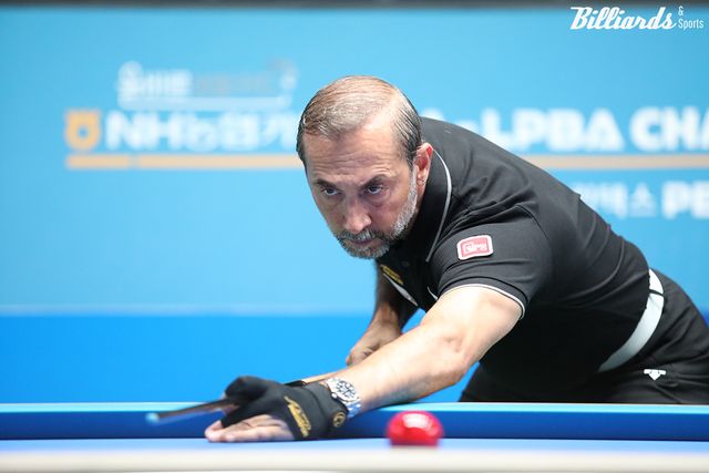 세미 사이그너(웰컴저축은행)가 3차 투어 8강전에서 김남수를 세트스코어 3-1로 꺾고 준결승에 진출했다.&nbsp; 사진=고양/이용휘 기자