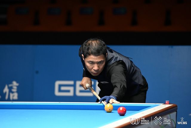 월드게임에 국가대표로 출전한 한국의 허정한(경남)이 예선 조별리그전 첫날 2승을 거두며 8강행을 확정했다.&nbsp; 사진=WCBS 제공