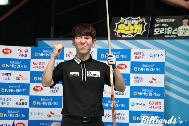 세미 사이그너를 꺾고 결승 진출을 확정한 모리 유스케. 사진=고양/이용휘 기자