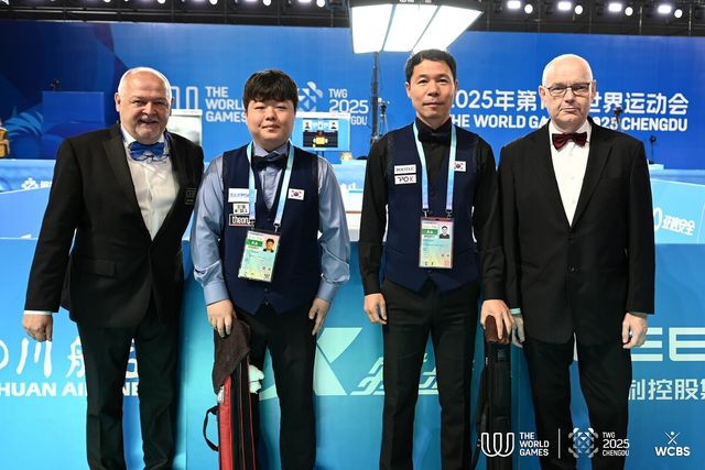 8강에서 대결한 한국의 조명우와 허정한.