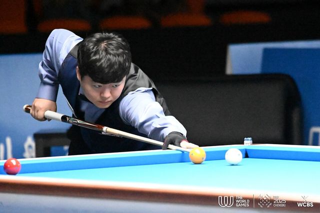 조명우(실크로드시앤티-서울시청)가 13일 오전 10시에 열린 준결승전에서 쩐뀌엣찌엔(베트남)에게 40:39로 1점 차의 극적인 역전승을 거두며 결승에 진출, 은메달을 확보했다.&nbsp; 사진=WCBS 제공