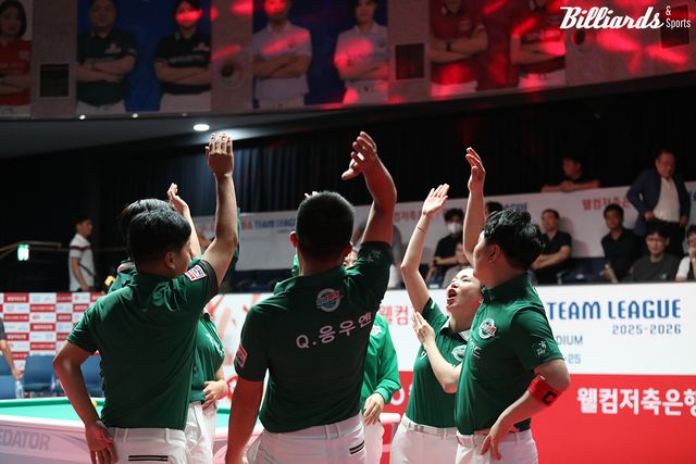 하나카드가 2라운드 첫 경기에서 하림을 세트스코어 4-0으로 꺾고 8연승을 달렸다.&nbsp; 사진=고양/이용휘 기자