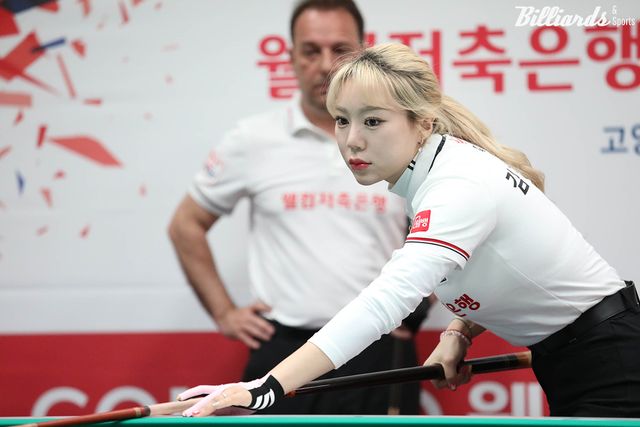 김예은(웰컴저축은행)은 세트스코어 2-3에서 6세트를 따내 7세트로 승부를 연장했다.&nbsp;사진=고양/이용휘 기자