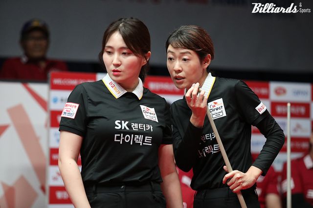 SK렌터카 강지은과 히다 오리에(일본).&nbsp;사진=고양/이용휘 기자