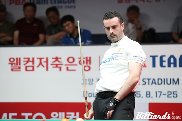 NH농협카드의 안토니오 몬테스가 1세트 시작과 7세트 마무리를 완벽하게 끝내며 팀의 연패를 막았다. 사진=고양/이용휘 기자