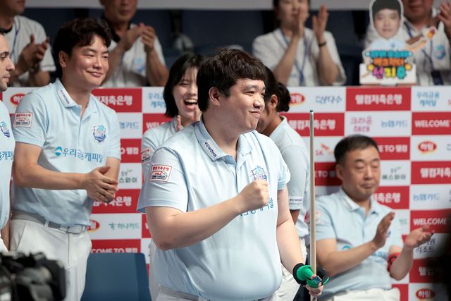 5세트에서 다니엘 산체스를 꺾은 선지훈.