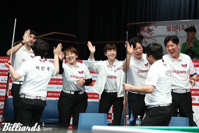 환호하는 크라운해태.