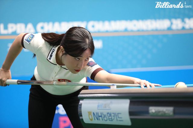 박정현(하림)이 LPBA 시즌 3차 투어에서 32강전까지 통과하며 16강에 진출했다.&nbsp; 사진=고양/이용휘 기자&nbsp;