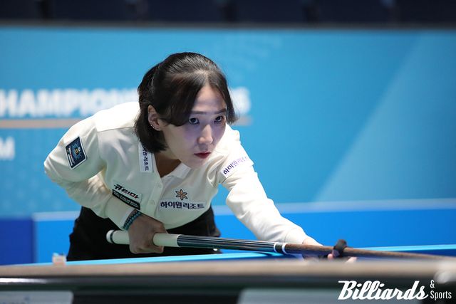 PBA 팀리그 1라운드에서 6세트 단식 전승을 거둔 김다희가 개인 투어에서 서한솔을 꺾고 시즌 첫 16강 진출에 성공했다. 사진=고양/이용휘 기자