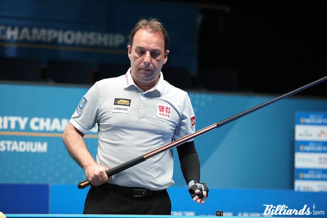 다니엘 산체스(웰컴저축은행)가 애버리지 2.368의 맹타를 휘두르며 3차 투어 64강전에 진출했다.&nbsp; 사진=고양/이용휘 기자