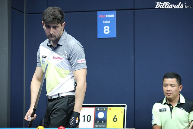 마르티네스는 1세트에서 응우옌득아인찌엔(베트남)에게 뱅크 샷 경쟁에서 밀려 2점 차로 패했다.